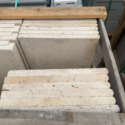 PALLET OF MOCHA TRAVERTINE BULLNOSE PAVERS 600 X 400X 30MM, QTY 30 #10