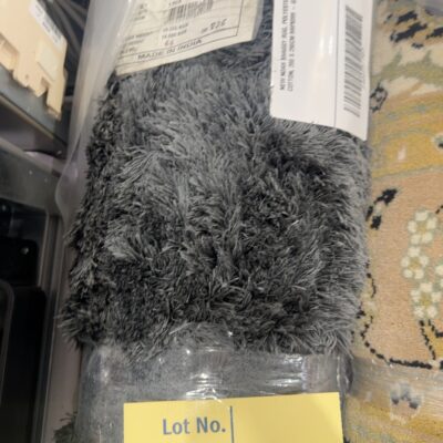 NEW NOAH SHAGGY RUG, POLYESTER & COTTON, 200 X 290CM RRP9 - GREY