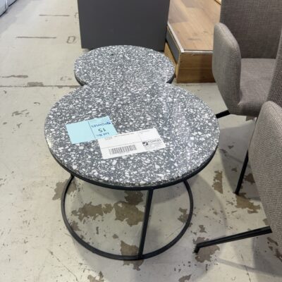 EX STAGING - NEST OF TERRAZZO SIDE TABLE SOLD AS IS