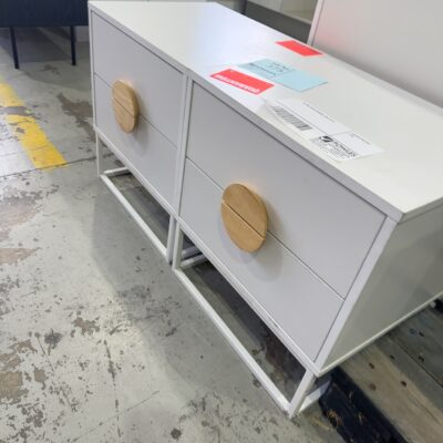 EX HIRE WHITE BEDSIDE, SOLD AS IS