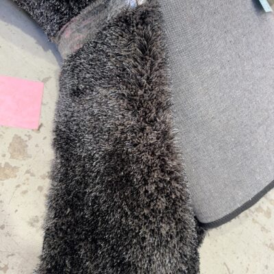 NEW LARGE CHARCOAL RUG LONG PLUSH RUG