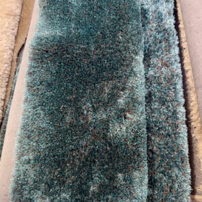 NEW LARGE BLUE RUG LONG PLUSH RUG