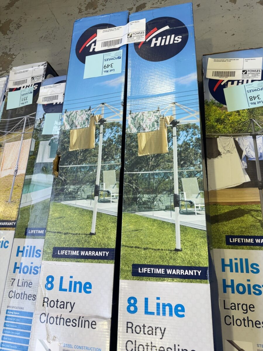 NEW HILLS ROTARY 8 LINE SURFMIST CLOTHESLINE RRP$405, 80151033