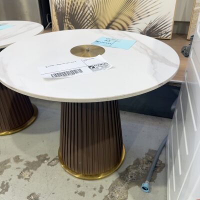 EX STAGING - ROUND SIDE TABLE, SOLD AS IS