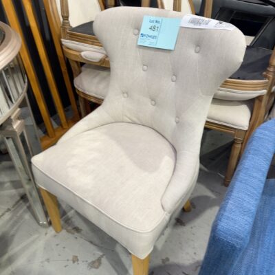 EX STAGING - CREAM DINING CHAIR SOLD AS IS