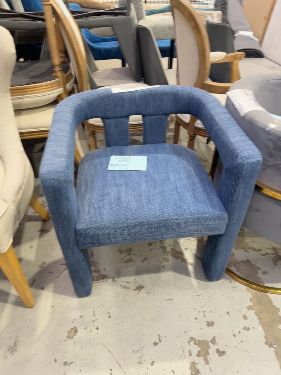 EX STAGING - BLUE CHAIR SOLD AS IS