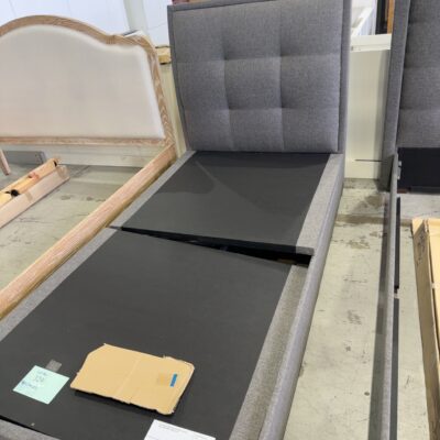 EX DISPLAY HOUSTON DARK GREY GAS LIFT BED, KING SINGLE, SOLD AS IS