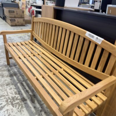 NEW 1800MM OVAL BACK PLANTATION TEAK GARDEN BENCH RRP95