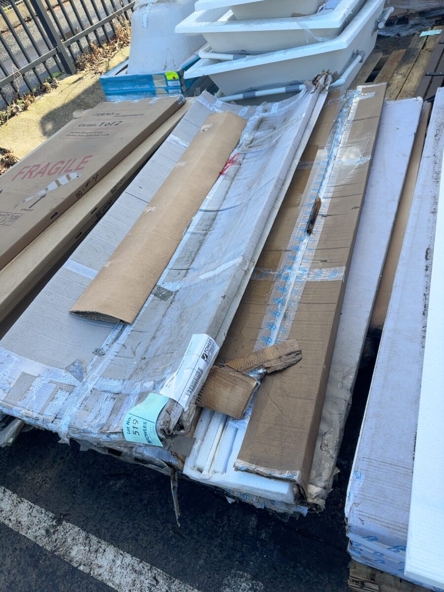PALLET OF ASSORTED SHOWER SCREENS SOLD AS IS