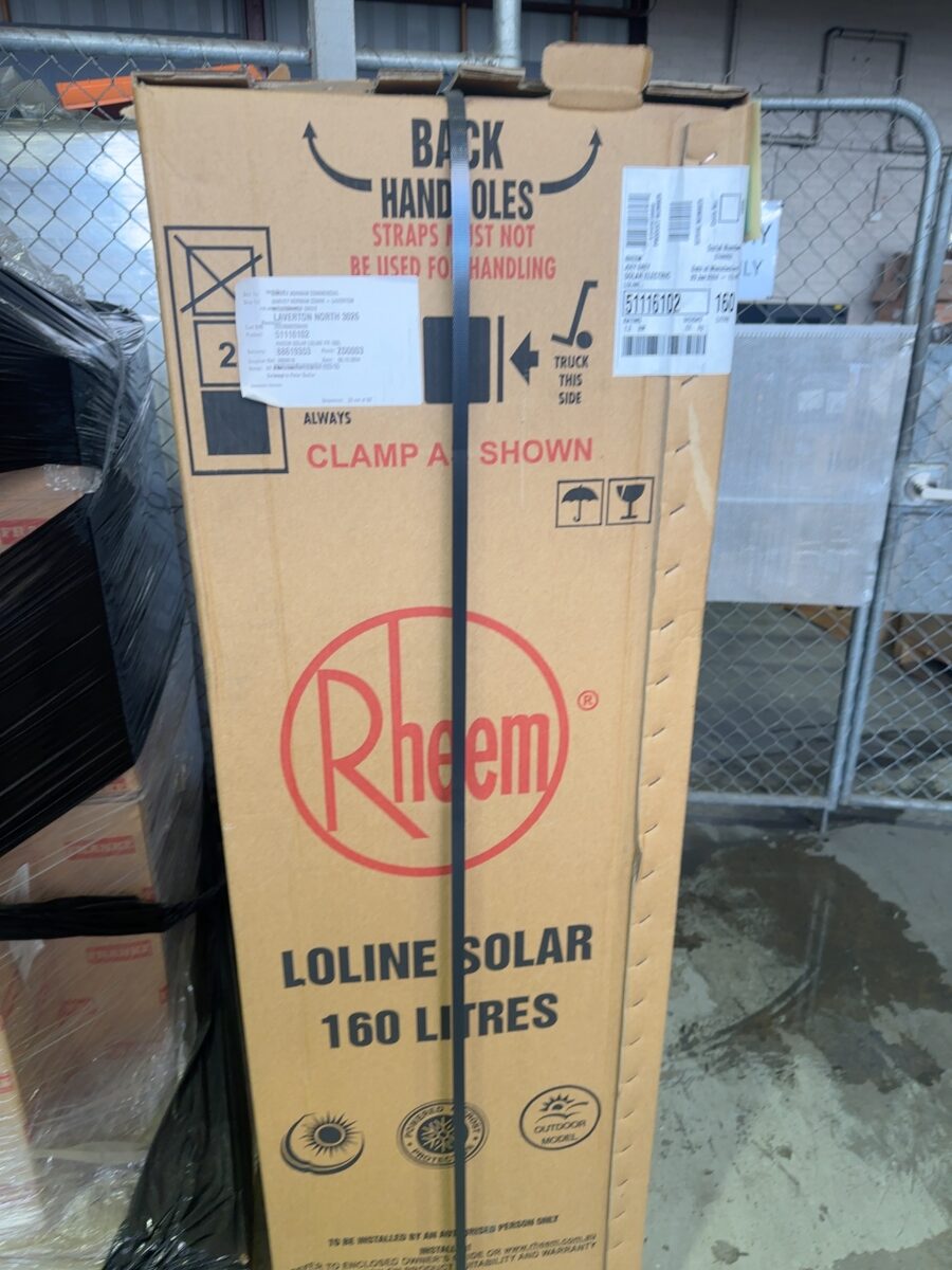 RHEEM BP5160NG SYSTEM 5160 SOLAR GAS BOOSTED TANK, NATURAL GAS, 12 MONTH WARRANTY