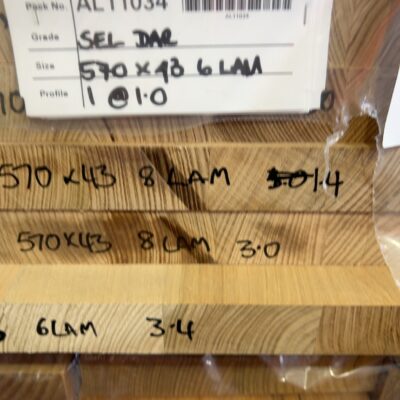 570X43 AUS OAK DAR LAM SELECT KD HARDWOOD-6/2.95