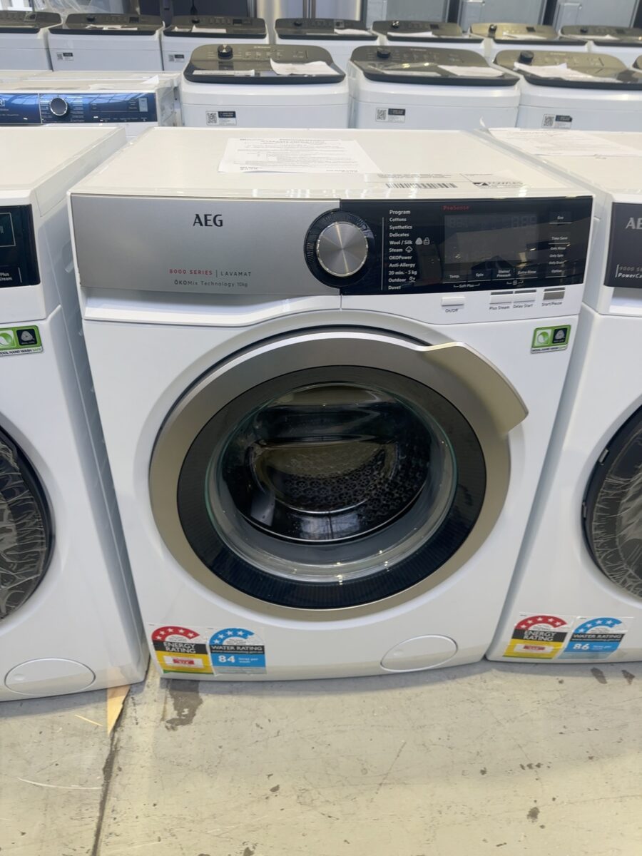 AEG LF8C1612A 10KG 8000 SERIES FRONT LOAD WASHING MACHINE, OKOMIX, PROSENSE, PROSTEAM & WOOLMARK CERTIFICATION, 1600RPM SPIN, WITH 12 MONTH WARRANTY