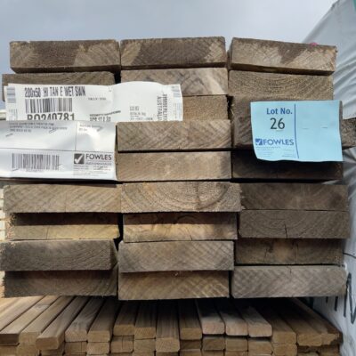 200X50 SAWN TAN E TREATED PINE SLEEPERS-27/3.0 (THIS PACK IS AGED STOCK AND SOLD AS IS)