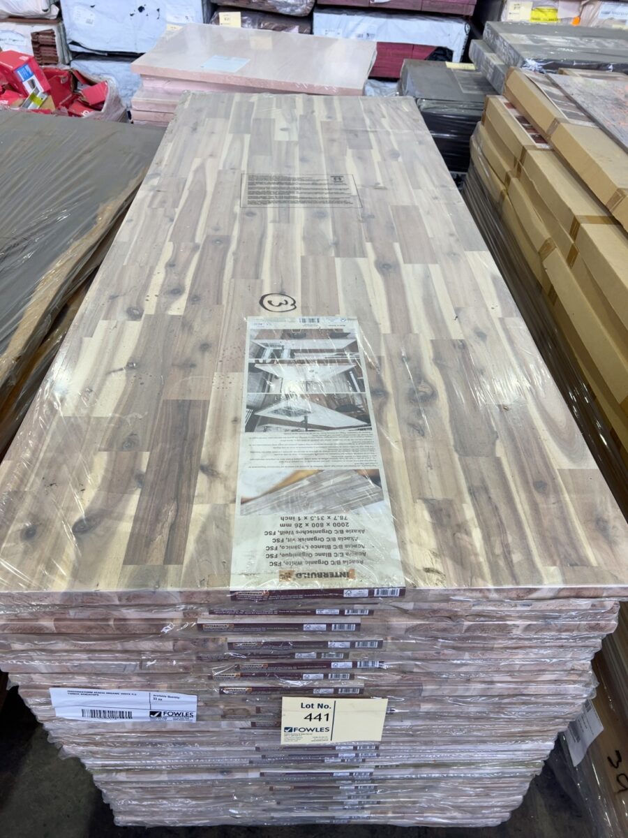 2000X800X26MM ACACIA ORGANIC WHITE F/J TIMBER BENCHTOPS