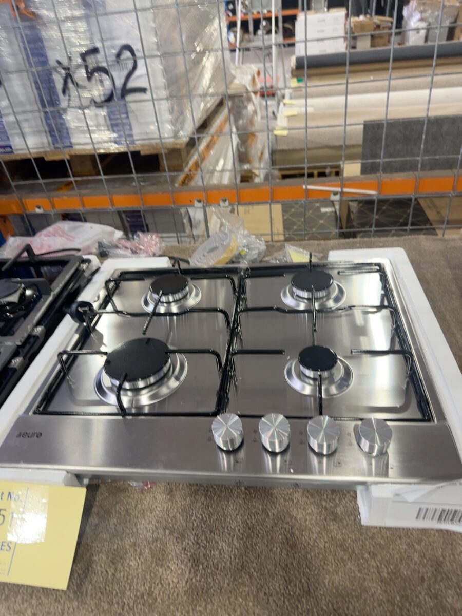EX DISPLAY EURO ECT600GS GAS COOKTOP + ENAMEL, 600MM, SOLD AS IS 3 MONTH WARRANTY