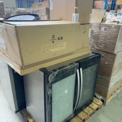 PALLET OF ASSORTED APPLIANCES STOCK UNWORKING OR UNKNOWN, ASSORTED ABANDONED STOCK, SOLD AS IS NO WARRANTY