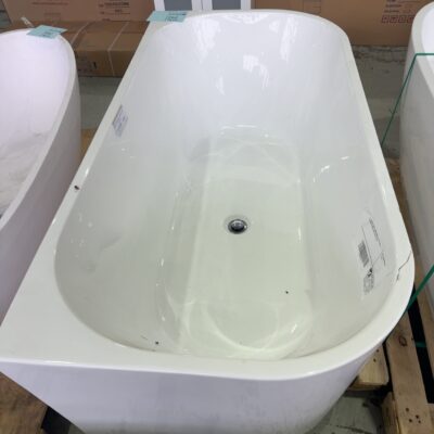 EX DISPLAY KDK 1500MM BACK TO THE WALL FREESTANDING BATH, SOLD AS IS