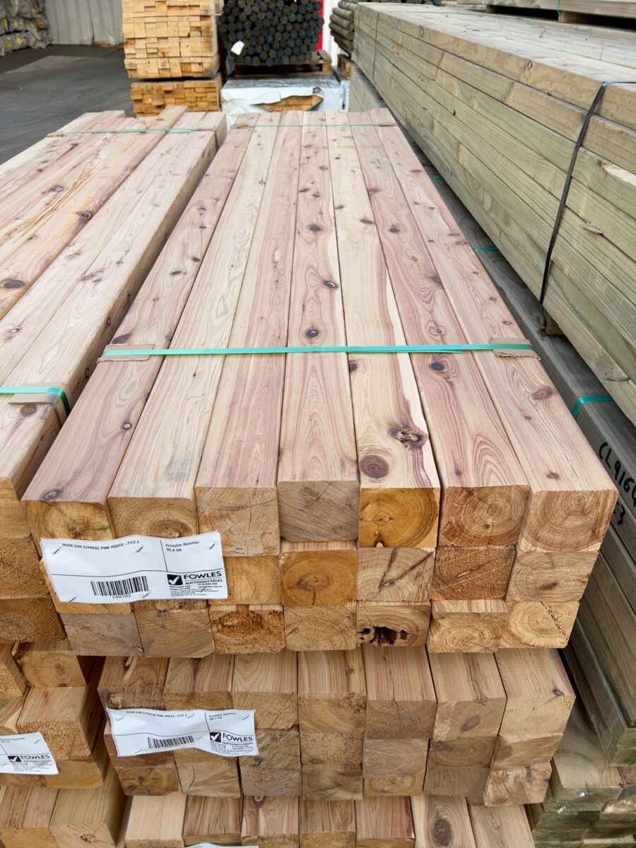 90X90 DAR CYPRESS PINE POSTS-21/2.4
