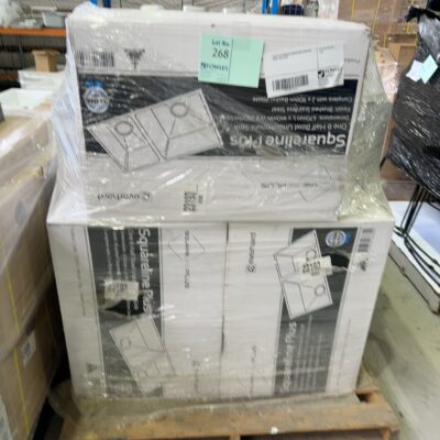 PALLET OF ASSORTED SQUARELINE EVERHARD SINKS, SOLD AS IS