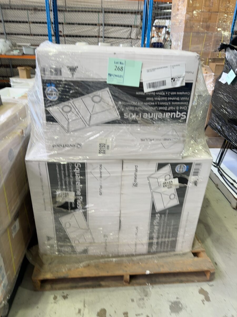PALLET OF ASSORTED SQUARELINE EVERHARD SINKS, SOLD AS IS