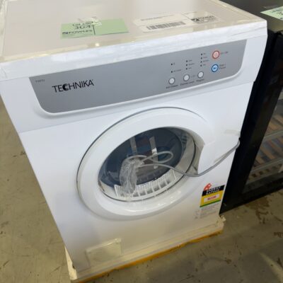 NEW TECHNIKA 7KG VENTED DRYER TVD7U, SOLD AS IS NO WARRANTY