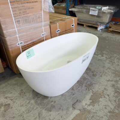 NEW MATTE WHITE VENICE 1500MM EGG SHAPE FREESTANDING BATH