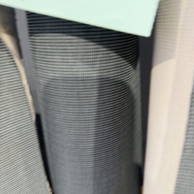 ROLL OF COMMERCIAL FABRIC WALLPAPER SOLD AS IS - GREY