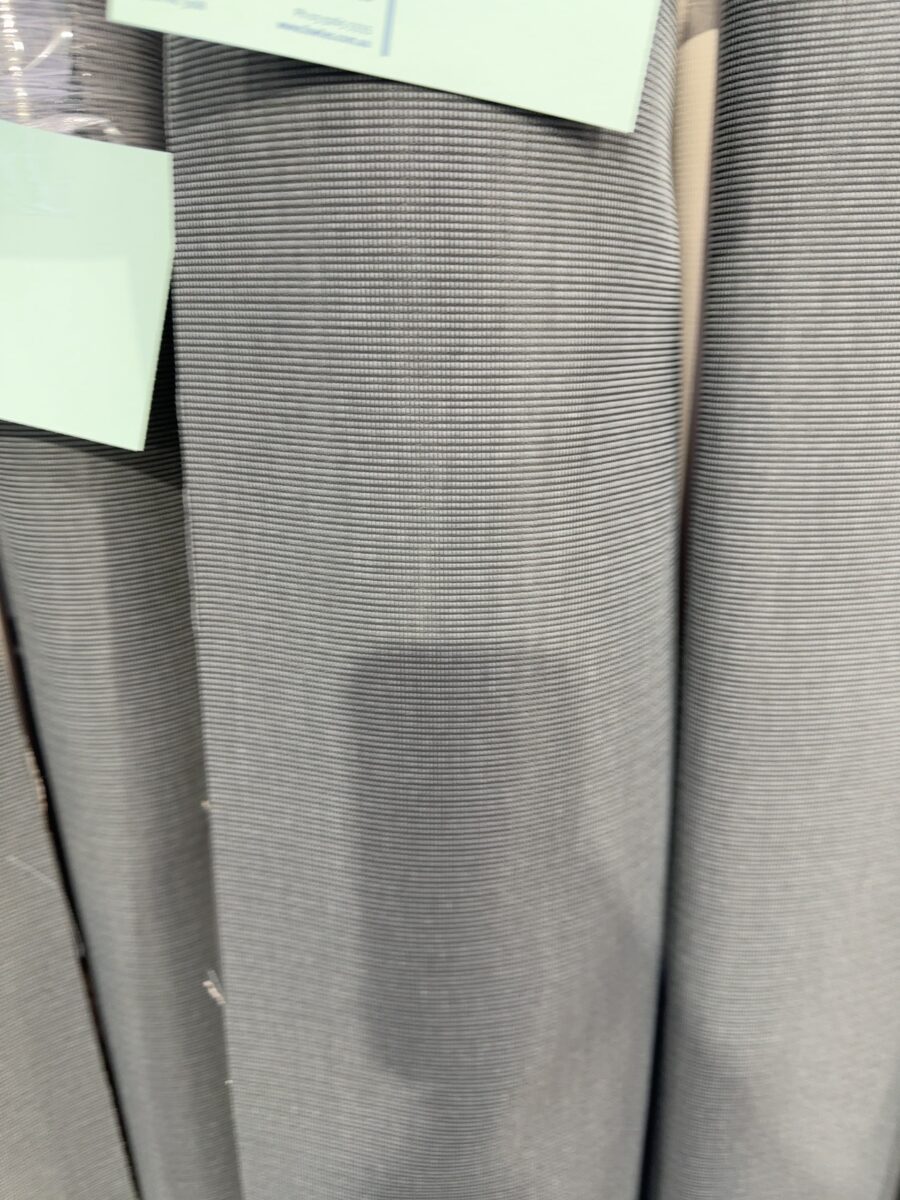 ROLL OF COMMERCIAL FABRIC WALLPAPER SOLD AS IS - GREY