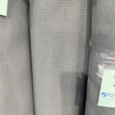 ROLL OF COMMERCIAL FABRIC WALLPAPER SOLD AS IS - GREY