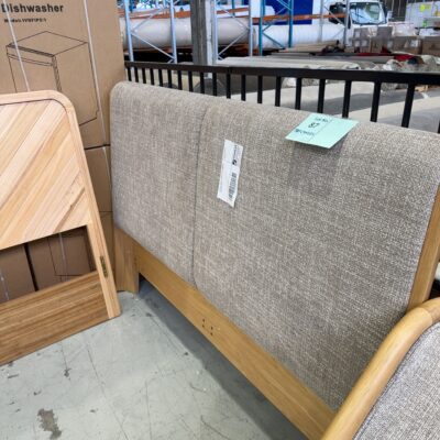 EX DISPLAY QUEEN UPHOLSTERED HEADBOARD ONLY SOLD AS IS
