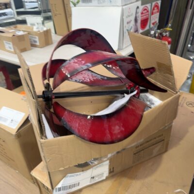 NEW ALFRESCO GARDENWARE RED POWERED COATED TULIP WINDMILL RRP0