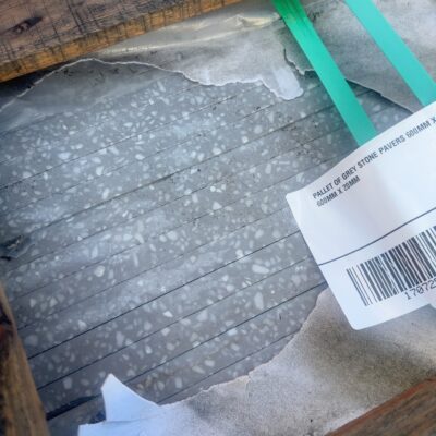 PALLET OF GREY STONE PAVERS 600MM X 600MM X 20MM