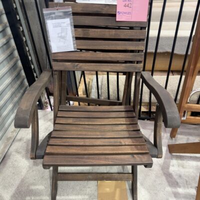 NEW BOX OF QTY 2, CASINO FOLDING DINING CHAIR, ACACIA TIMBER ESPRESSO, 676368