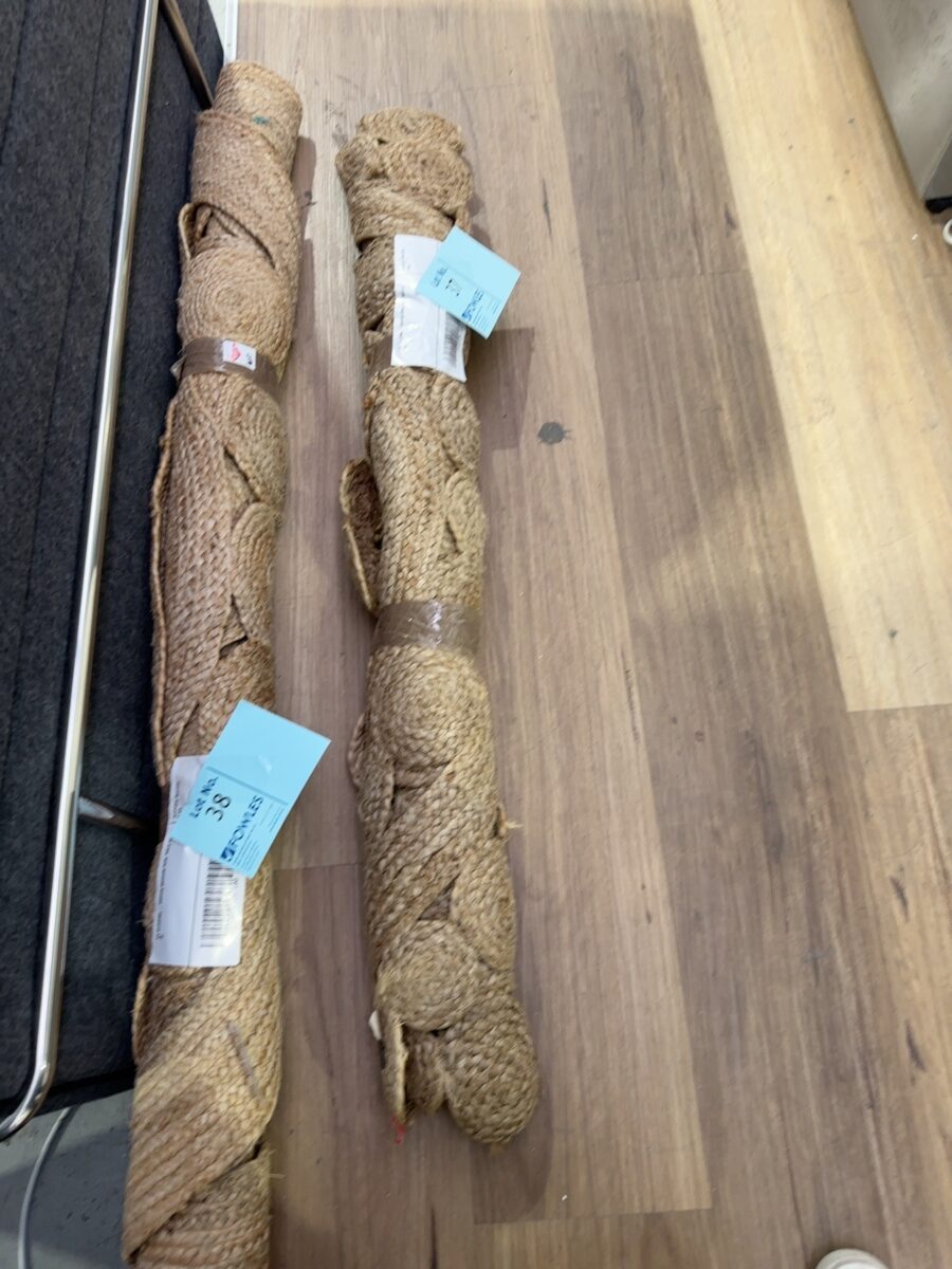 EX STAGING - WOVEN SMALL RUG, SOLD AS IS