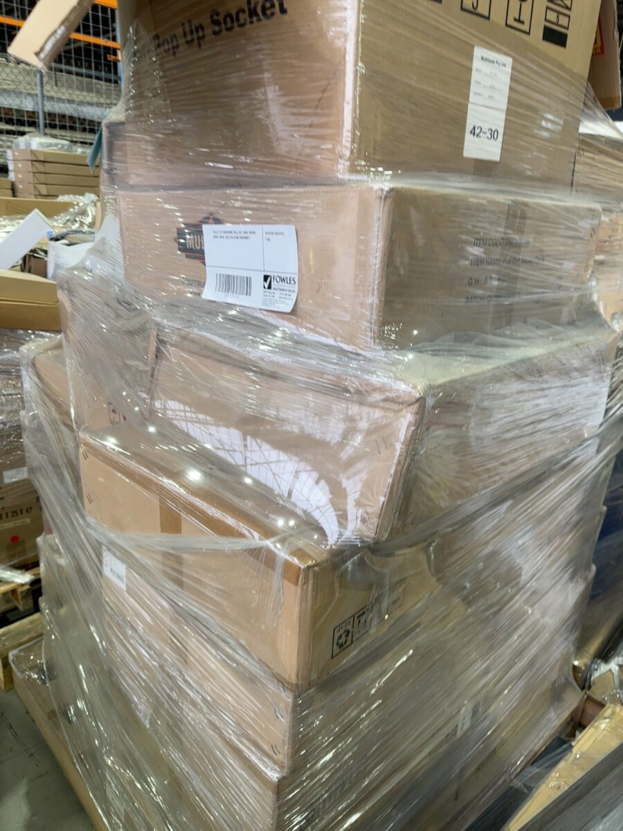 PALLET OF WARDROBE PULL OUT SHOE RACKS, DOOR LOCKS, SOLD AS IS NO WARRANTY