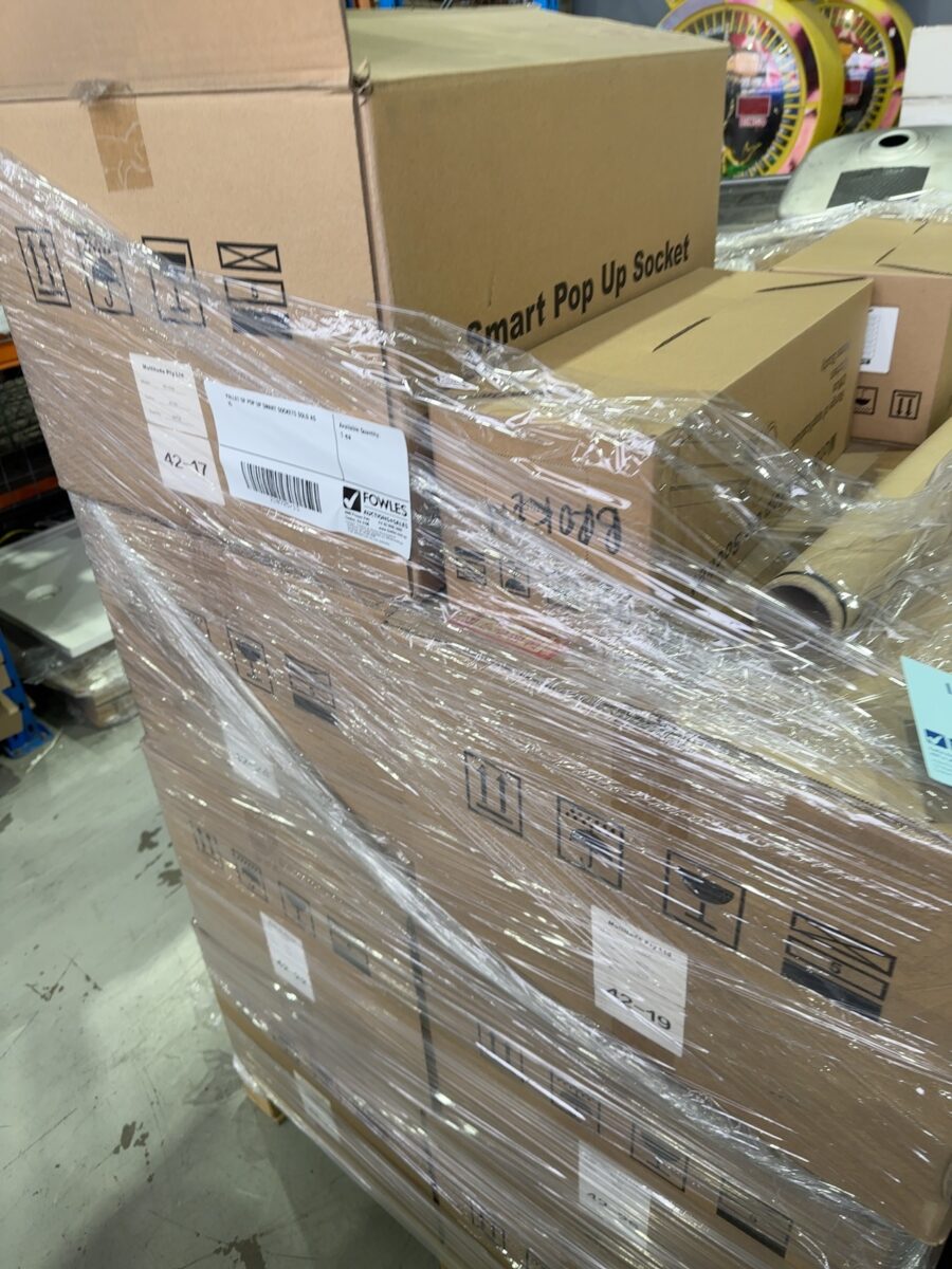 PALLET OF POP UP SMART SOCKETS SOLD AS IS