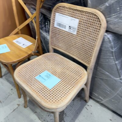 EX HIRE RATTAN DINING CHAIR SOLD AS IS