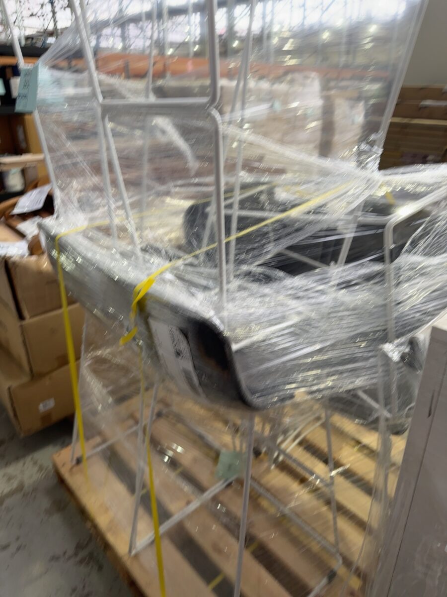PALLET OF SECONDHAND COMMERCIAL OFFICE BAR STOOLS, SOLD AS IS