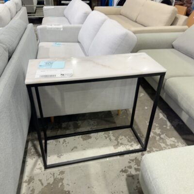 EX STAGING -SMALL MARBLE HALL TABLE SOLD AS IS