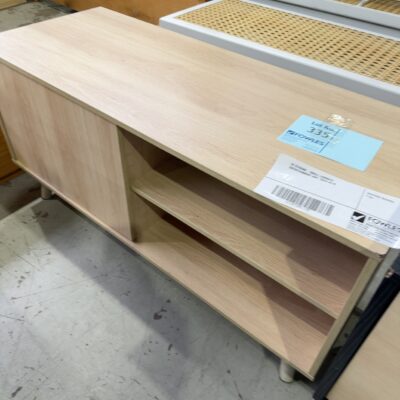 EX STAGING -SMALL LAMINATE ENTERTAINMENT UNIT, SOLD AS IS