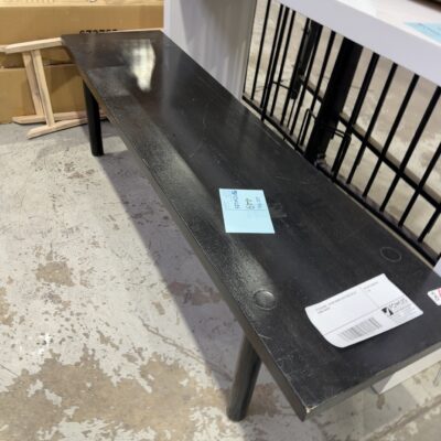 EX STAGING -BLACK BENCH SEAT SOLD AS IS, SOME MARKS