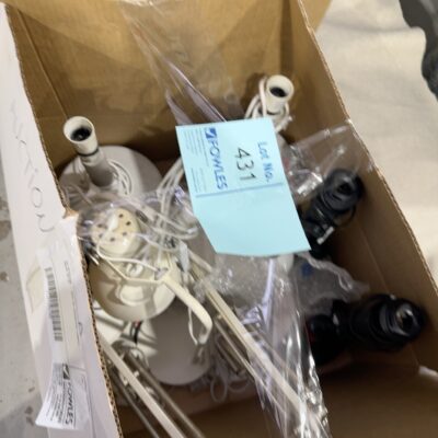 EX STAGING - BOX OF ASSORTED LAMPS, SOLD AS IS