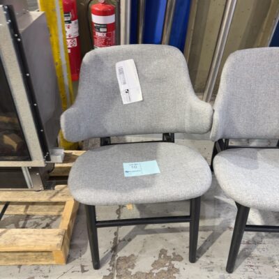EX STAGING - GREY CHAIR, SOLD AS IS