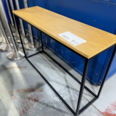 EX STAGING - TIMBER HALL TABLE, SOLD AS IS