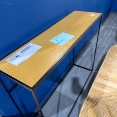 EX STAGING - TIMBER HALL TABLE, SOLD AS IS