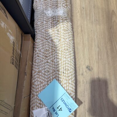 EX STAGING - BEIGE RUG, SOLD AS IS