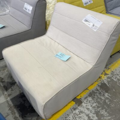 EX HIRE BEIGE POD MATERIAL CHAIR, SOLD AS IS