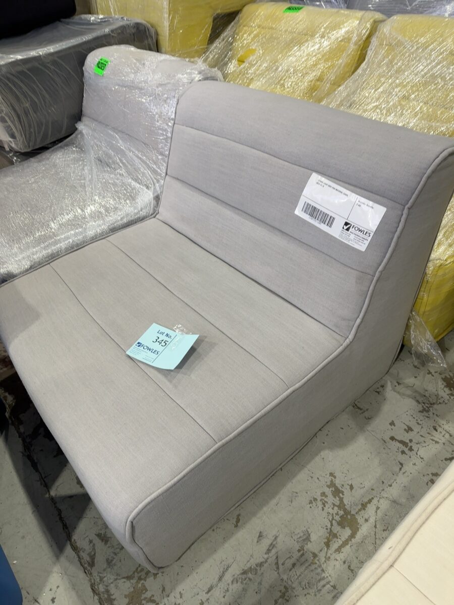 EX HIRE LIGHT GREY POD MATERIAL CHAIR, SOLD AS IS