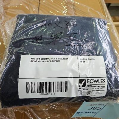 NEW SOFT OTTOMAN, 80CM X 30CM, NAVY (BEANS NOT INCLUDED) RRP9