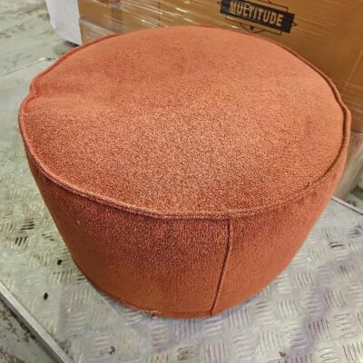 NEW SOFT OTTOMAN, 80CM X 30CM, RUST (BEANS NOT INCLUDED) RRP9